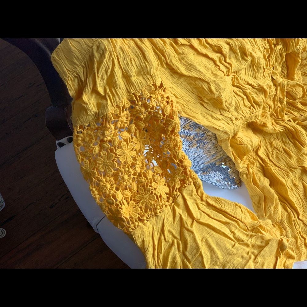 Brand Blush , Romper, NWT Mustard Yellow Color